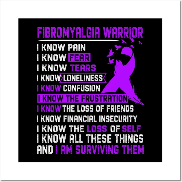 Fibromyalgia Awareness Support Fibromyalgia Warrior Gifts Wall Art by ThePassion99